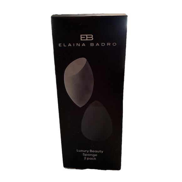 Elaina Badro Luxury Beauty Sponge 2 Pack - Black & Gray - Picture 1 of 3